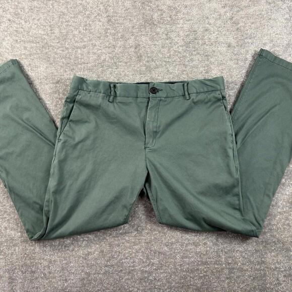 Mens 7 Diamonds Four Way Stretch Pants Size 36x32 Performance Wicking Golf Green - Picture 1 of 5
